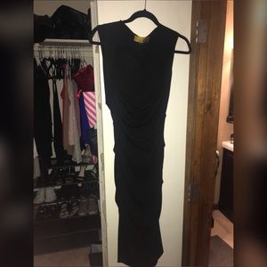 Black midi dress
